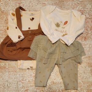 Carter's Woodland 3-Piece Set - Brown, Cream and Sage